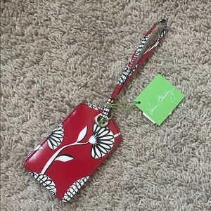 Vera Bradley Red and White Floral luggage tag
